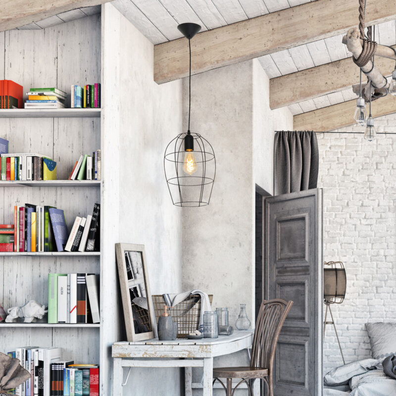 Hanglamp Minimalics 2705ZW Zwart – Stijlvol open design met E27 fitting - Afbeelding 3