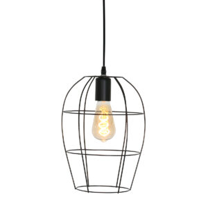 Hanglamp Minimalics 2705ZW Zwart – Stijlvol open design met E27 fitting