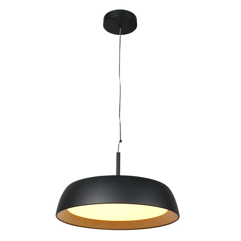 Hanglamp Mykty 3689ZW zwart met goud Ø45 cm 3200 Lumen - Afbeelding 2