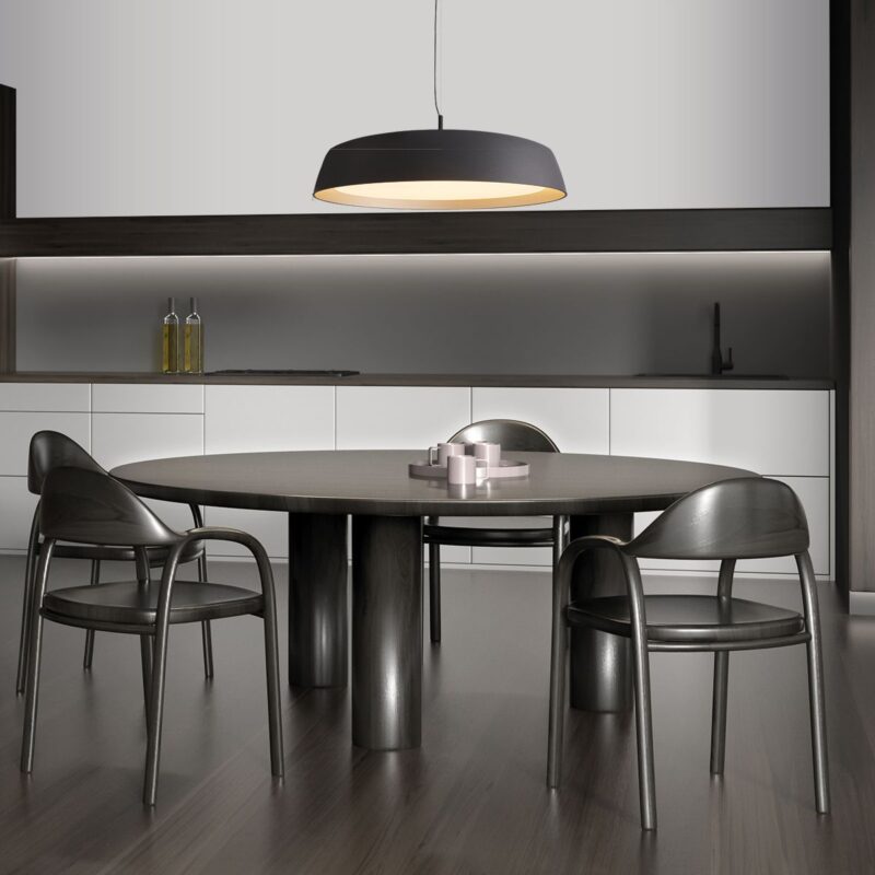 Hanglamp Mykty 3689ZW zwart met goud Ø45 cm 3200 Lumen - Afbeelding 3