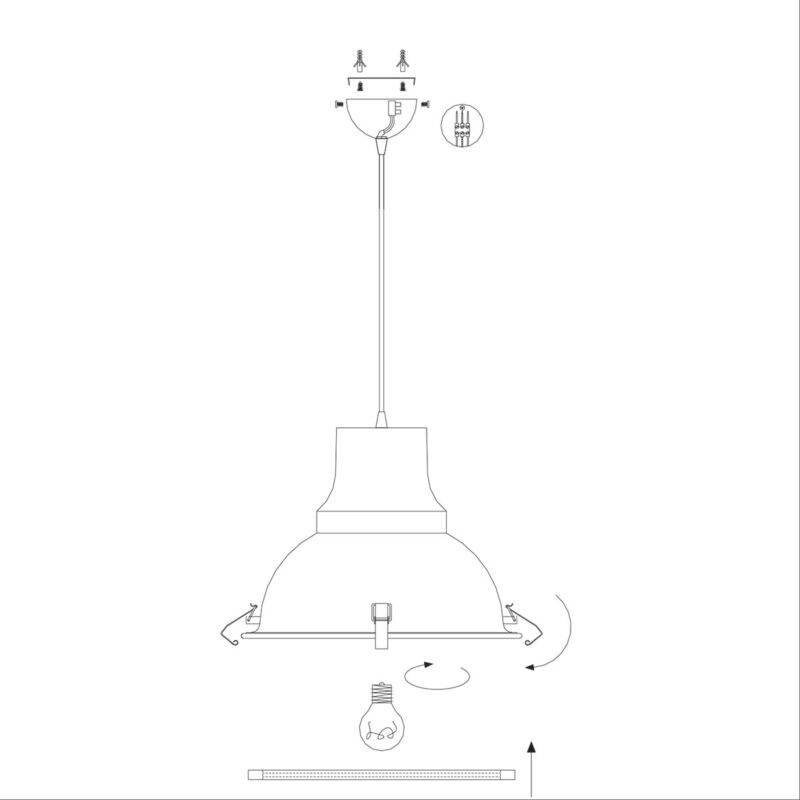 Hanglamp Parade 5798ZW Zwart Ø40cm E27 fitting - Afbeelding 10