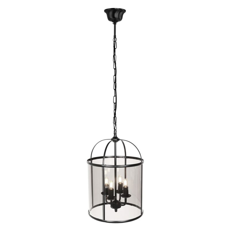 Hanglamp Pimpernel 5972ZW Zwart Ø25 4 x een E14 fitting