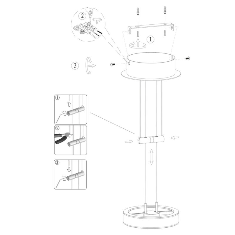 Hanglamp Piola 3500ST Staal in hoogte verstelbaar - Afbeelding 9