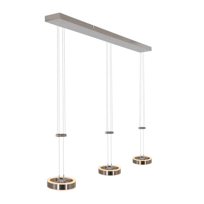 Hanglamp Piola 3501ST Staal 3 lichts - Afbeelding 2