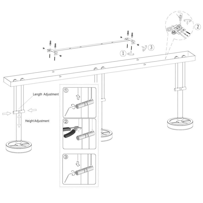 Hanglamp Piola 3501ST Staal 3 lichts - Afbeelding 8