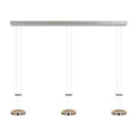 Hanglamp Piola 3501ST Staal 3 lichts