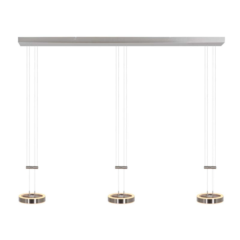 Hanglamp Piola 3501ST Staal 3 lichts