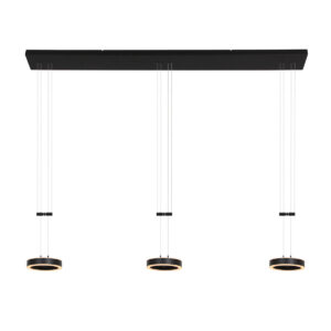 Hanglamp Piola 3501ZW Zwart 3 lichts
