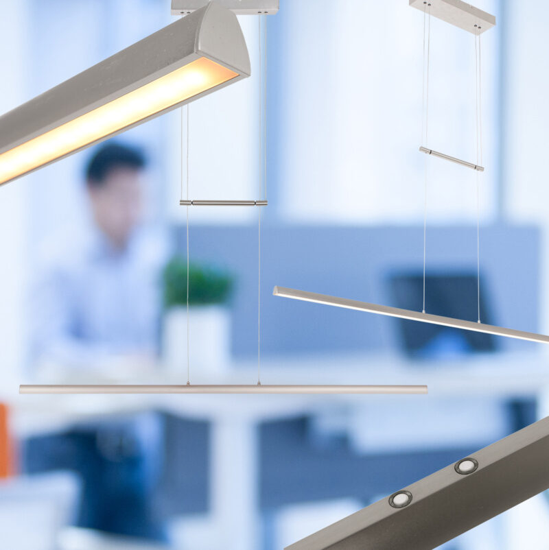 Hanglamp Profilo 3317ST Staal 115cm breed 1700 lumen - Afbeelding 3