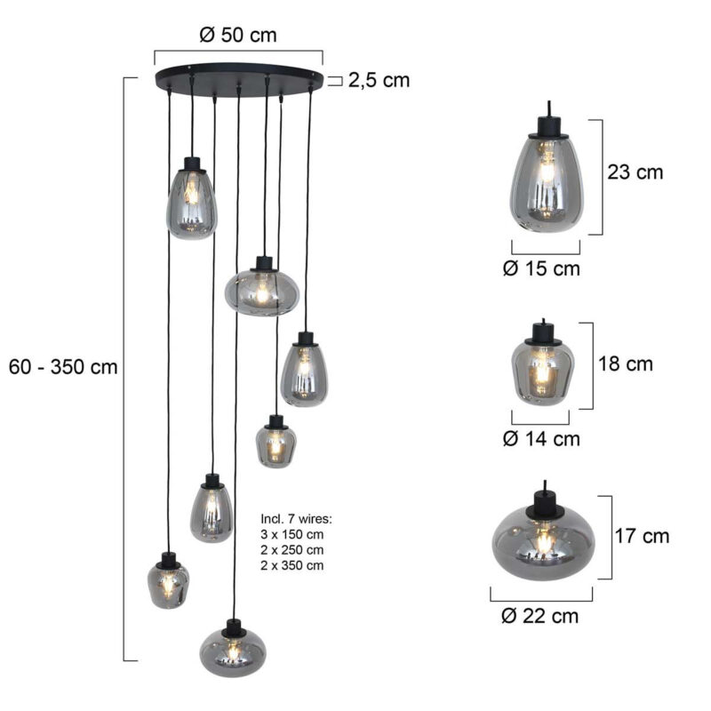Hanglamp Reflexion 2679ZW Zwart - Afbeelding 6