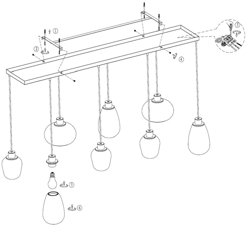 Hanglamp Reflexion 2680ZW Zwart - Afbeelding 10