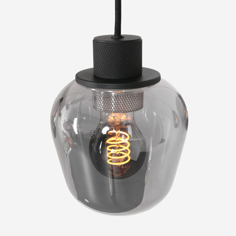 Hanglamp Reflexion 3078ZW Zwart E27 fitting 100cm breed - Afbeelding 7