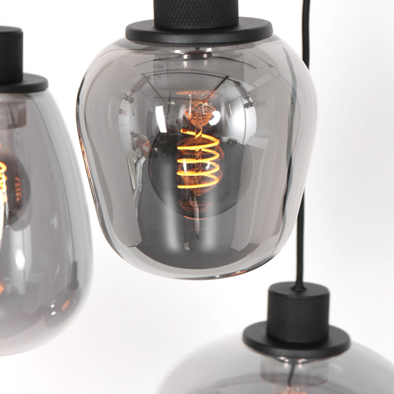 Hanglamp Reflexion 3079ZW Zwart 3 lichts E27 fitting - Afbeelding 12