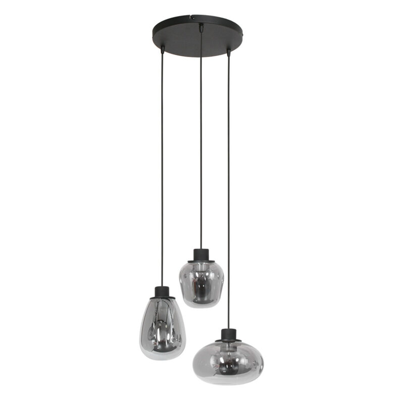 Hanglamp Reflexion 3079ZW Zwart 3 lichts E27 fitting - Afbeelding 16