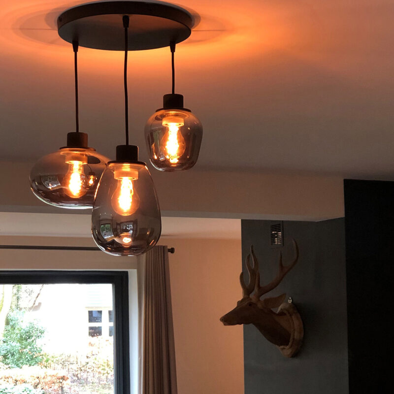 Hanglamp Reflexion 3079ZW Zwart 3 lichts E27 fitting - Afbeelding 21