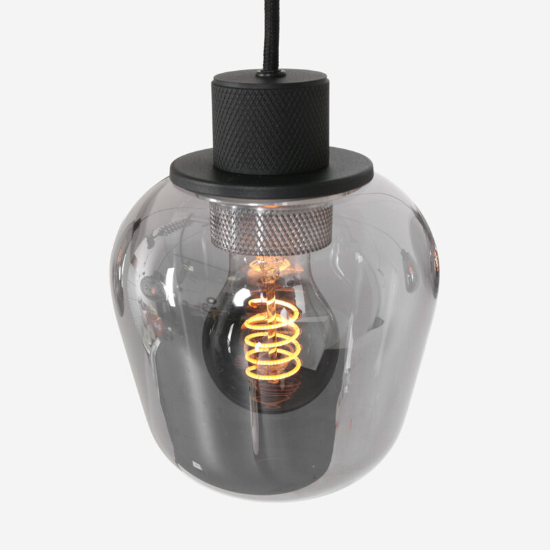 Hanglamp Reflexion 3079ZW Zwart 3 lichts E27 fitting - Afbeelding 5