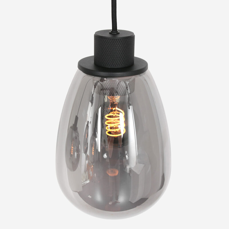 Hanglamp Reflexion 3079ZW Zwart 3 lichts E27 fitting - Afbeelding 6