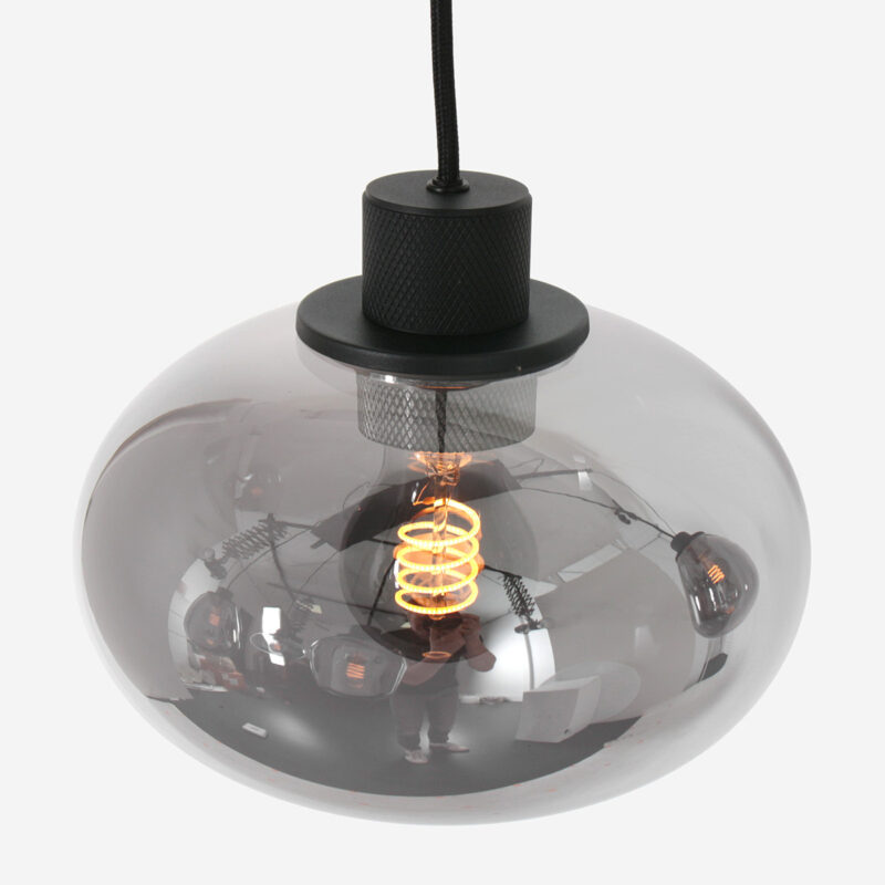 Hanglamp Reflexion 3079ZW Zwart 3 lichts E27 fitting - Afbeelding 7