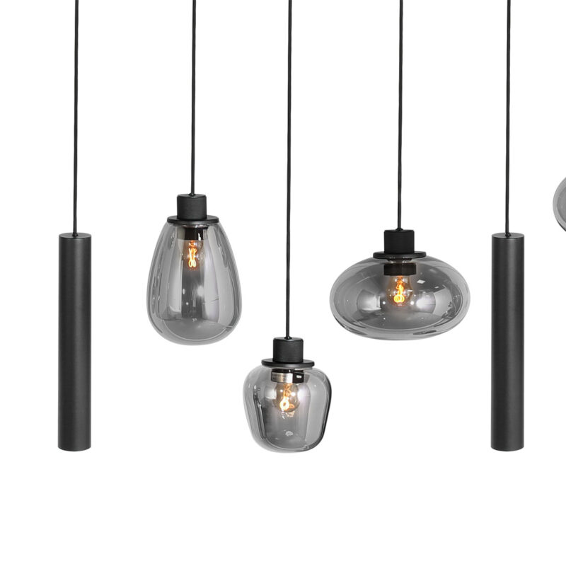 Hanglamp Reflexion 3796ZW Zwart met 3 lichtkokers GU10 - Afbeelding 4