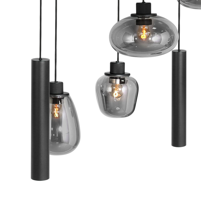 Hanglamp Reflexion 3796ZW Zwart met 3 lichtkokers GU10 - Afbeelding 5