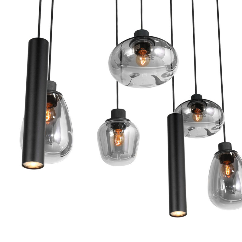 Hanglamp Reflexion 3796ZW Zwart met 3 lichtkokers GU10 - Afbeelding 6
