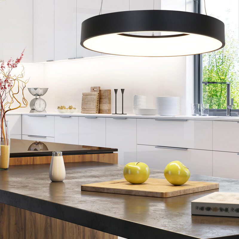 Hanglamp Ringlede 2695ZW Zwart rond 48 cm - Afbeelding 3