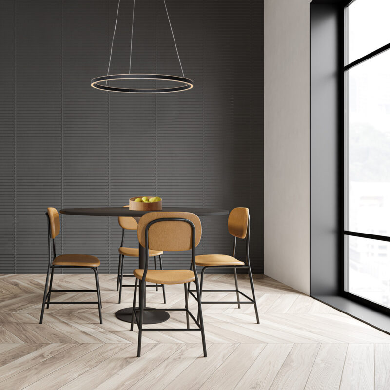 Hanglamp Ringlux 3502ZW Zwart 60cm - Afbeelding 3