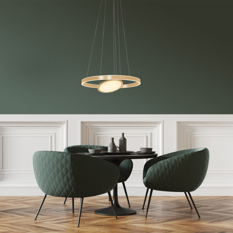 Hanglamp Ringlux 3514GO Goud 60cm met binnenplaat - Afbeelding 4