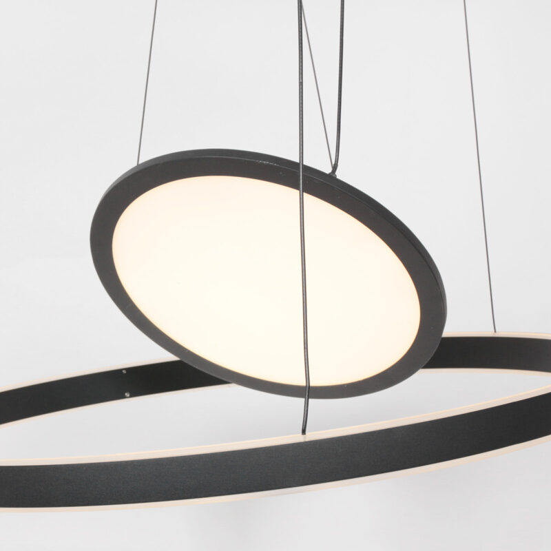 Hanglamp Ringlux 3514ZW Zwart 60cm met binnenplaat - Afbeelding 11