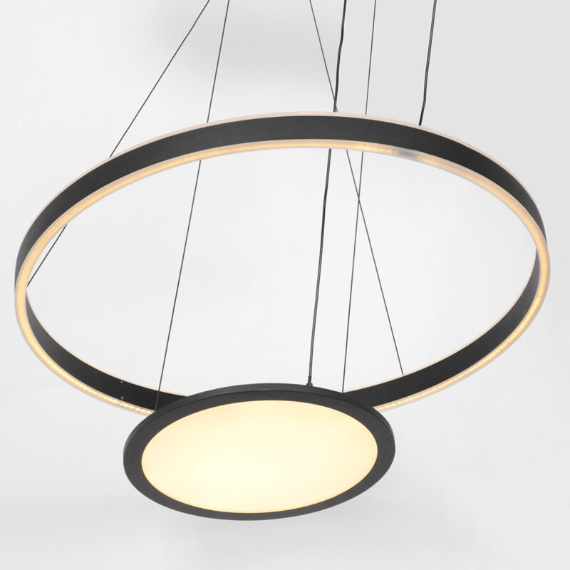 Hanglamp Ringlux 3514ZW Zwart 60cm met binnenplaat - Afbeelding 12