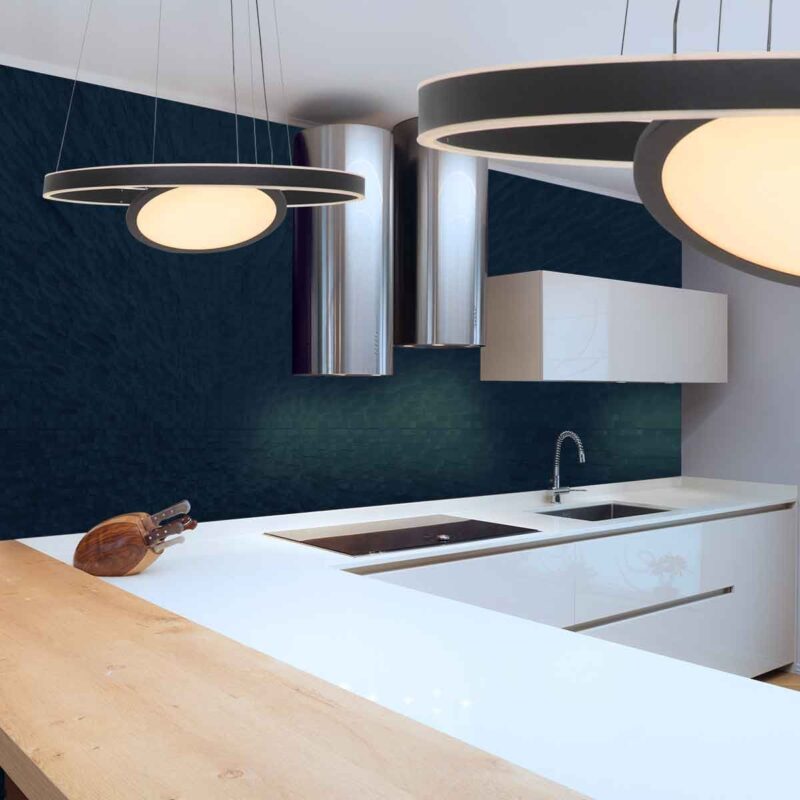 Hanglamp Ringlux 3514ZW Zwart 60cm met binnenplaat - Afbeelding 4