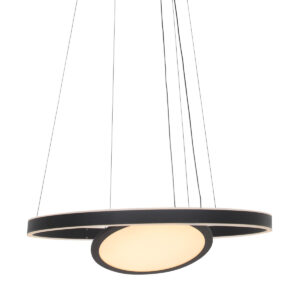 Hanglamp Ringlux 3514ZW Zwart 60cm met binnenplaat