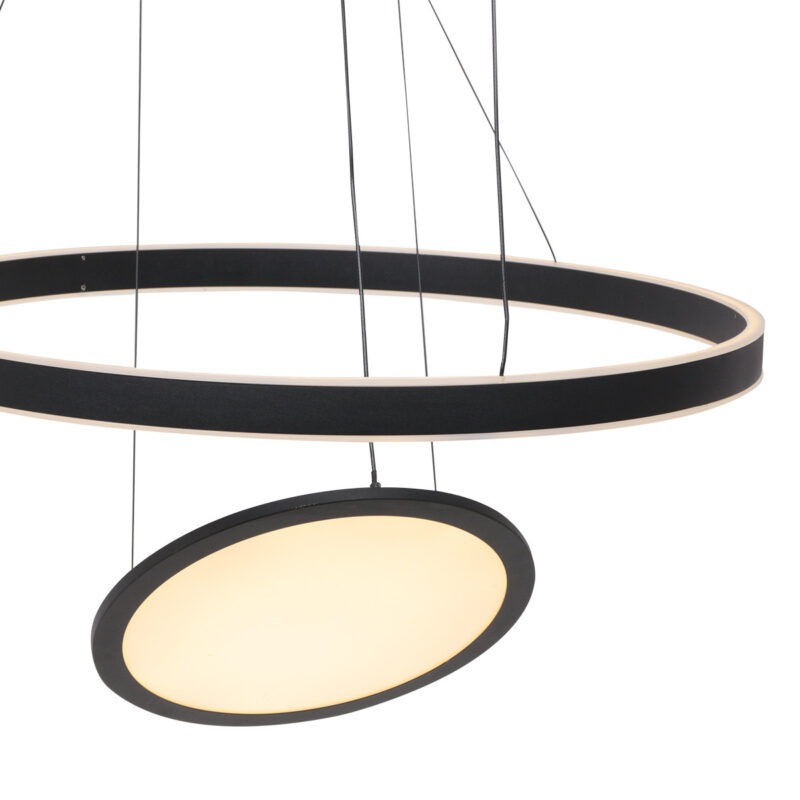 Hanglamp Ringlux 3514ZW Zwart 60cm met binnenplaat - Afbeelding 6