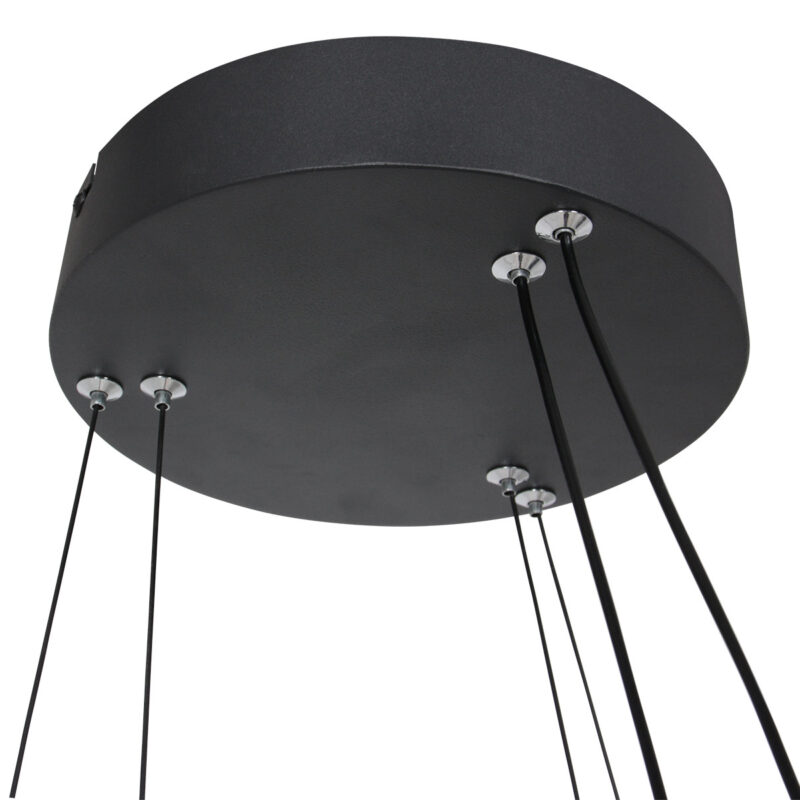 Hanglamp Ringlux 3514ZW Zwart 60cm met binnenplaat - Afbeelding 7