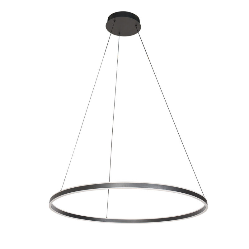 Hanglamp Ringlux 3675ZW Zwart rond 80cm 5400 Lumen - Afbeelding 2