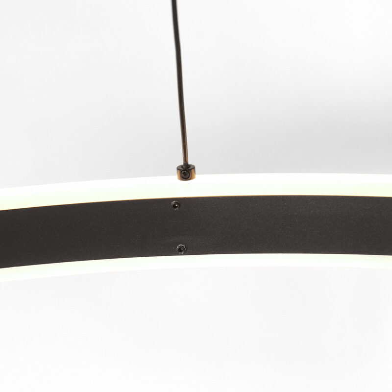 Hanglamp Ringlux 3675ZW Zwart rond 80cm 5400 Lumen - Afbeelding 5