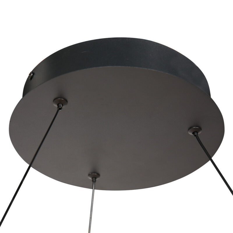 Hanglamp Ringlux 3675ZW Zwart rond 80cm 5400 Lumen - Afbeelding 6