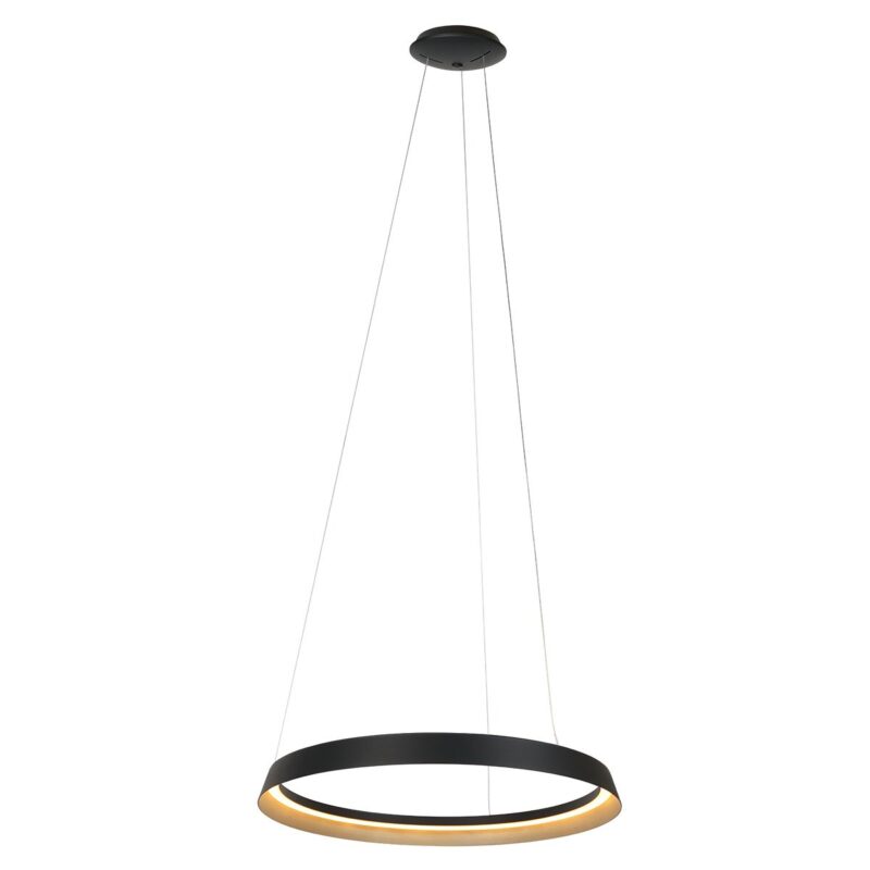 Hanglamp Ringlux 3692ZW Zwart Ø60 4000 Lumen - Afbeelding 2