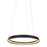 Hanglamp Ringlux 3692ZW Zwart Ø60 4000 Lumen