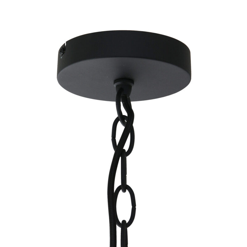 Hanglamp Semicirkel 2555ZW Zwart rond 50cm met gouden binnenkant - Afbeelding 4