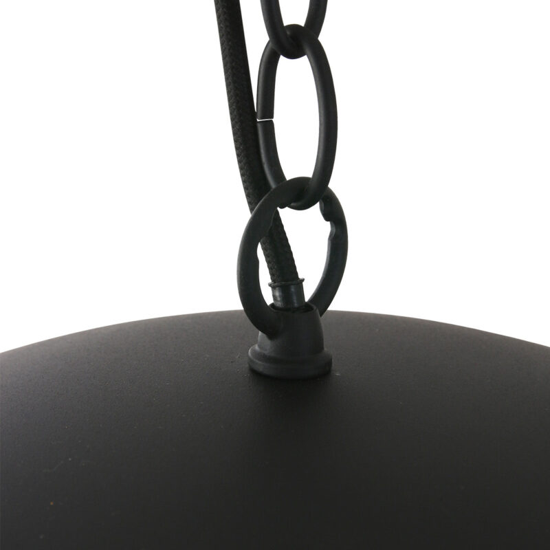 Hanglamp Semicirkel 2555ZW Zwart rond 50cm met gouden binnenkant - Afbeelding 6