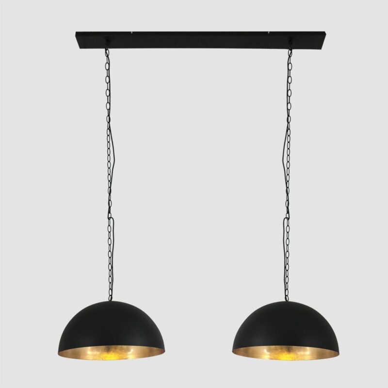 Hanglamp Semicirkel 2556ZW Zwart 2 lichts met E27 fitting - Afbeelding 15