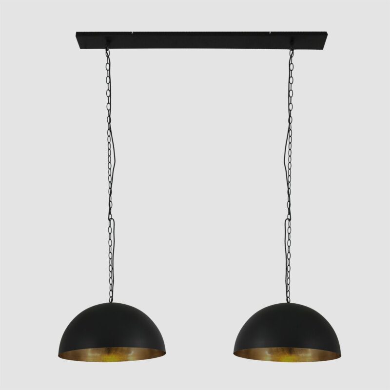 Hanglamp Semicirkel 2556ZW Zwart 2 lichts met E27 fitting - Afbeelding 16