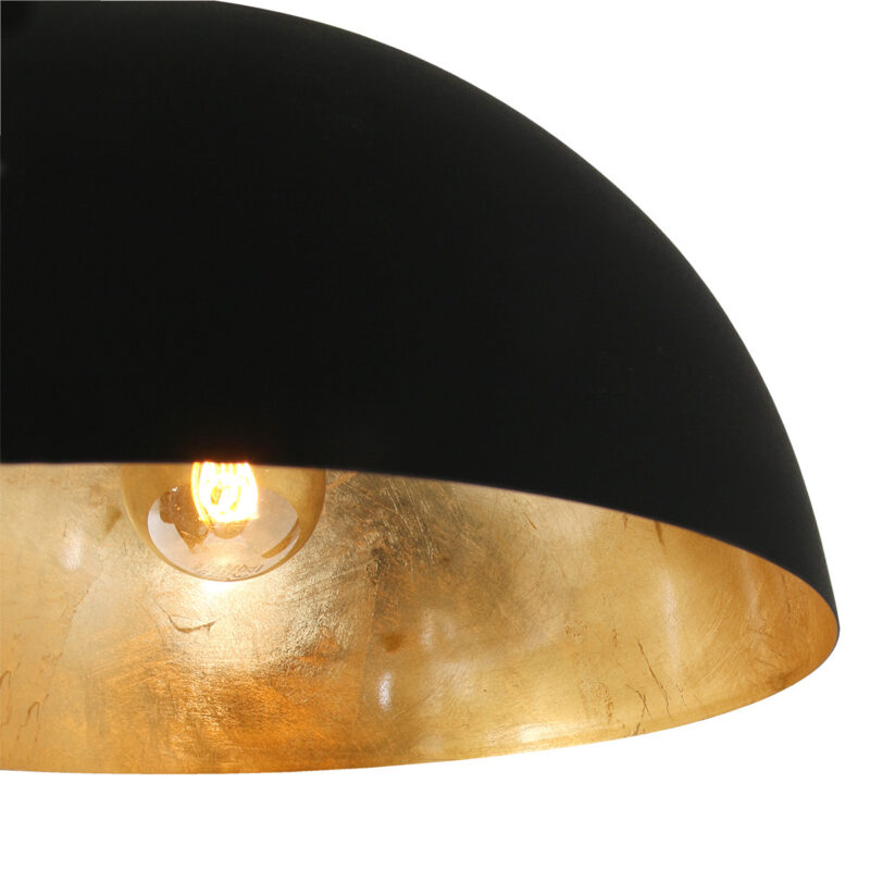 Hanglamp Semicirkel 2556ZW Zwart 2 lichts met E27 fitting - Afbeelding 5