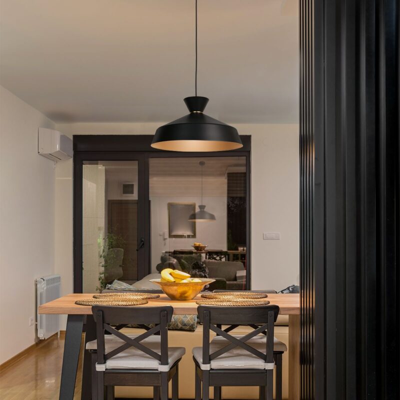 Hanglamp Skandina 3682ZW Zwart met goud - Afbeelding 3