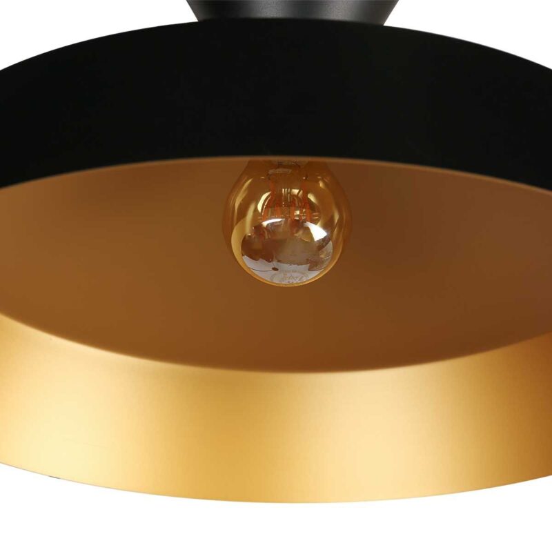 Hanglamp Skandina 3682ZW Zwart met goud - Afbeelding 4