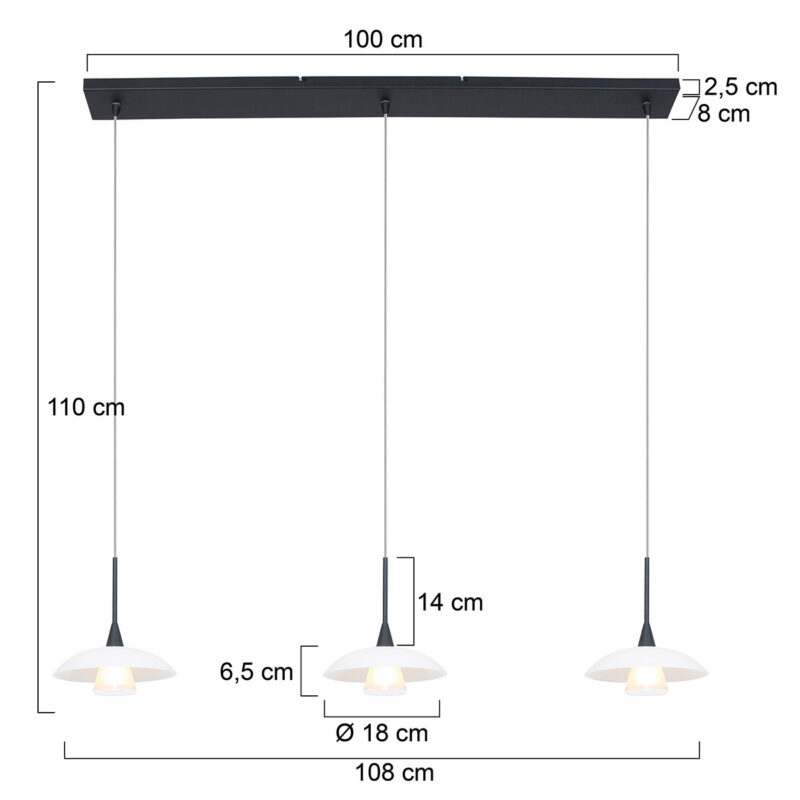 Hanglamp Tallerken 2654ZW Zwart - Afbeelding 8