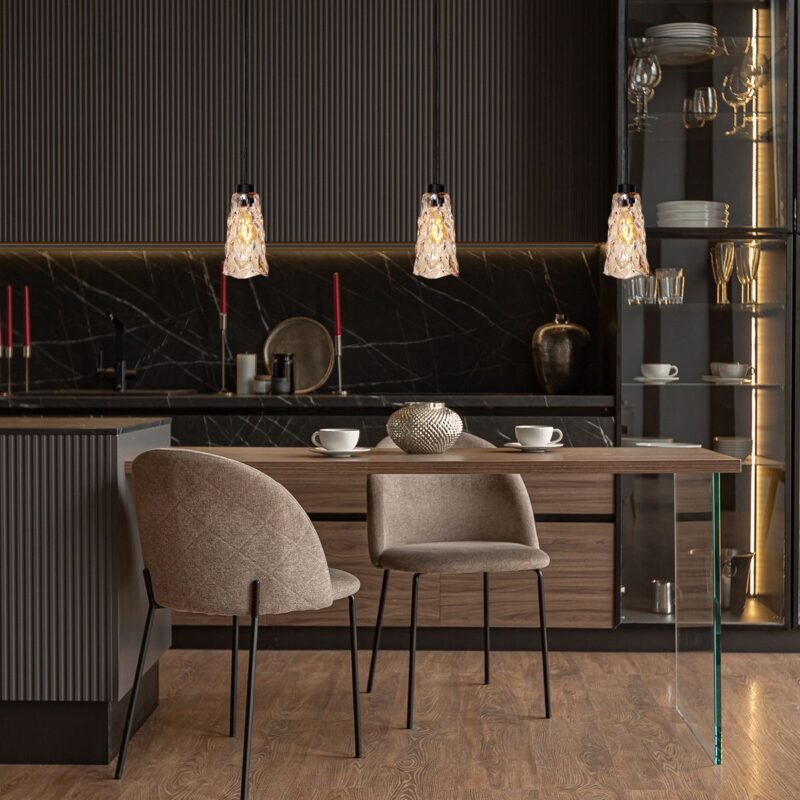 Hanglamp Vidrio 3831ZW amber geel glas - Afbeelding 3