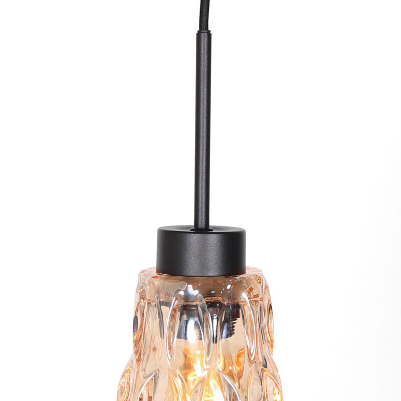 Hanglamp Vidrio 3831ZW amber geel glas - Afbeelding 5