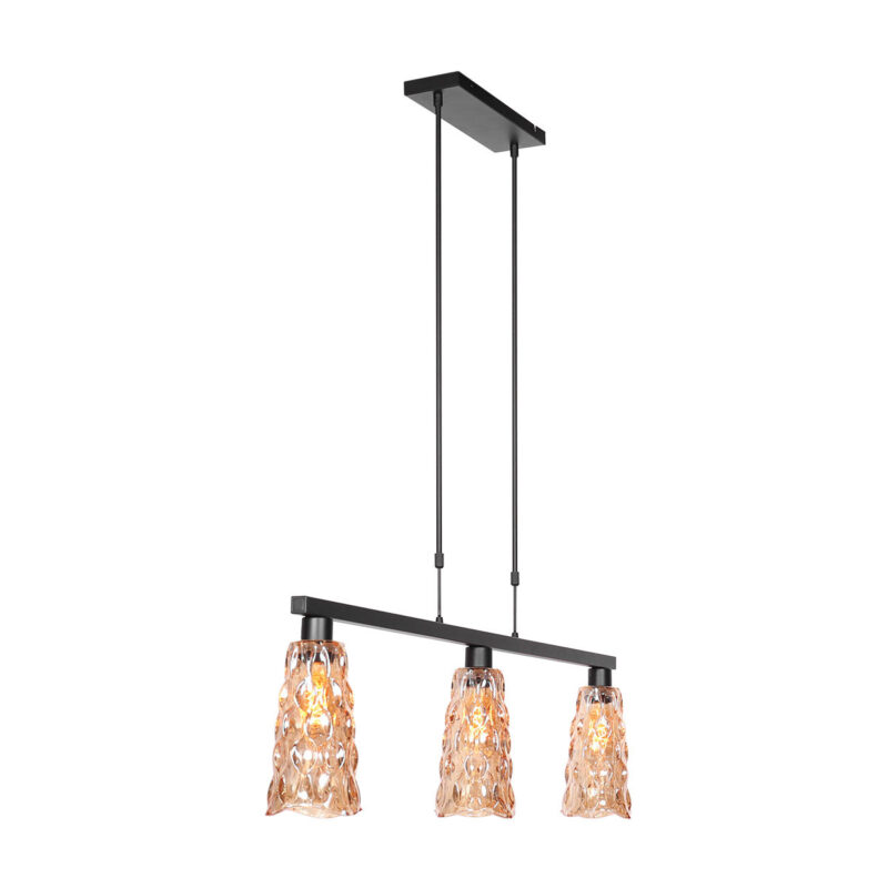Hanglamp Vidrio 3832ZW amber geel glas - Afbeelding 2